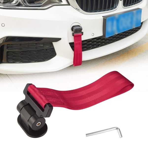 TOMALL Universal Car Decorative Trailer Tow Strap Blue Car Tow Belt for Car Bumper (ONLY Decoration)